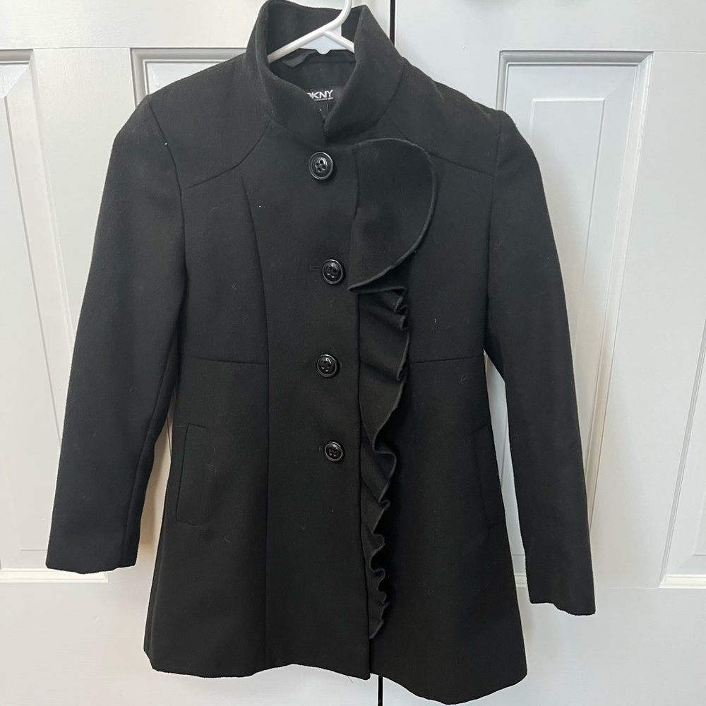 Black girls DKNY dress coat.